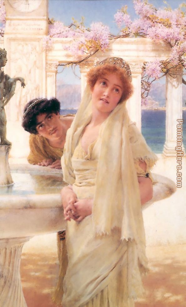 A Difference of Opinion painting - Sir Lawrence Alma-Tadema A Difference of Opinion art painting